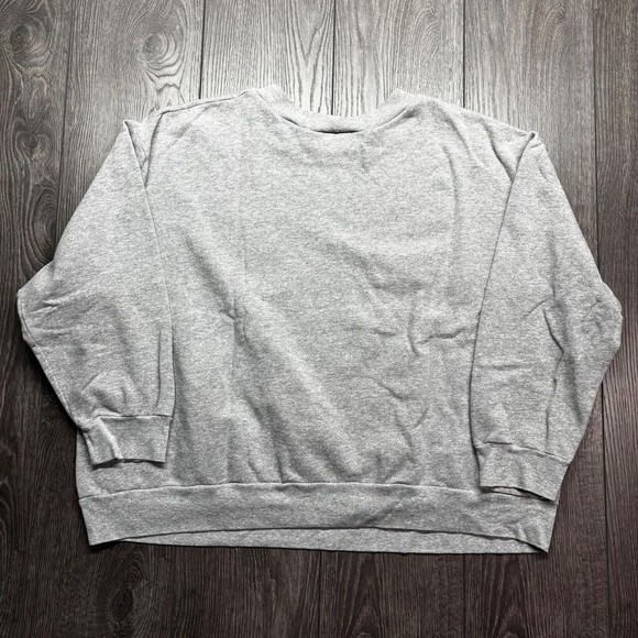 Vintage Teddy Bear Puppy Cottage Nature 1990s Sweatshirt Medium Grandma Grey - Picture 5 of 8